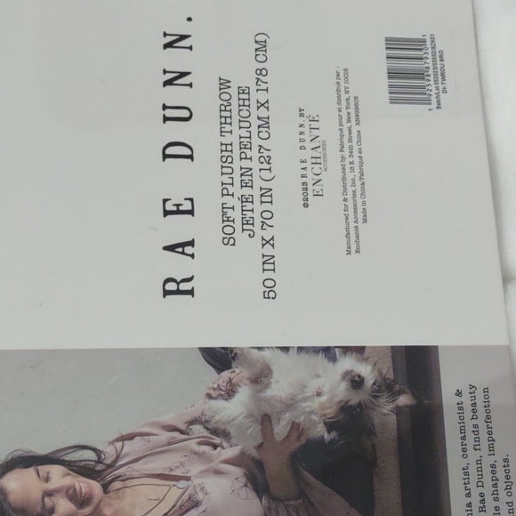 NWT Rae Dunn  HOME SWEET HOUNTED HOME Plush Throw Blanket 50”x60” - Picture 2 of 4